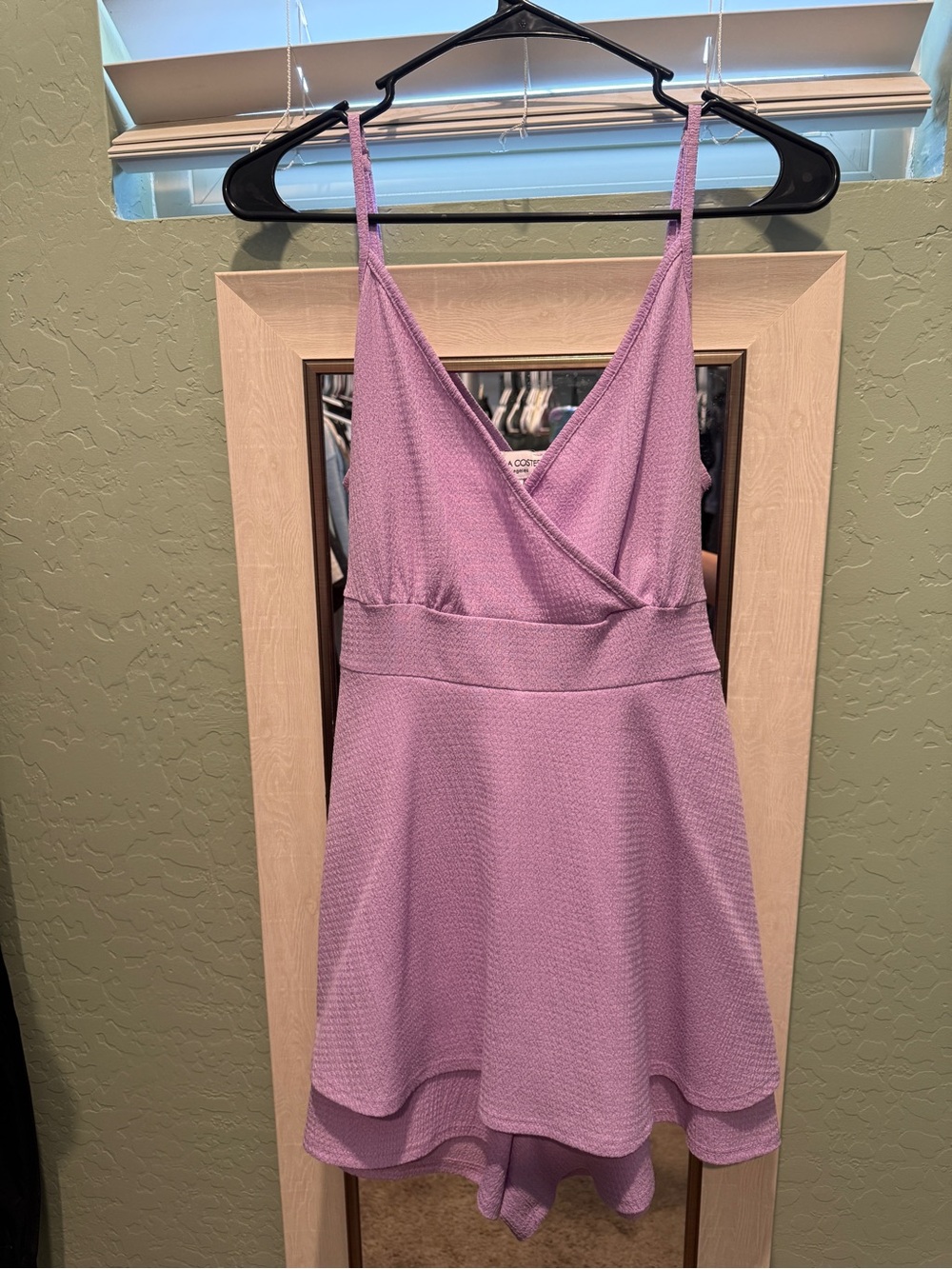 Lavender Textured Skater Romper
